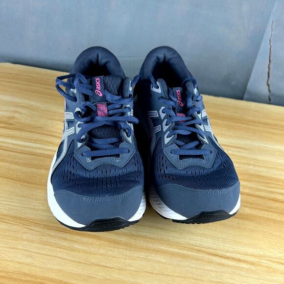 ASICS Gel-Contend 8 1012B320 Shoes Womens 8.5 Navy Blue Running Lace-Up Sneakers - Picture 5 of 10